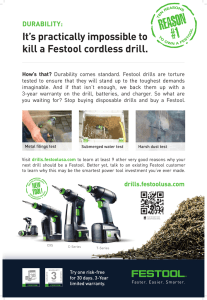 It`s practically impossible to kill a Festool cordless drill.