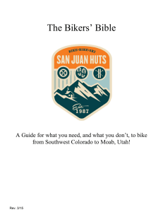 Dear Riders, - San Juan Hut Systems