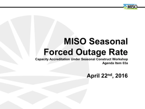 MISO Seasonal Forced Outage Rate