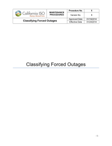 Procedure 5 - Classifying Forced Outages