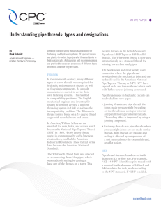 Understanding pipe threads: types and designations