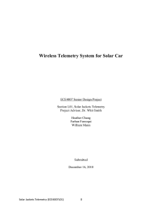 Wireless Telemetry System for Solar Car