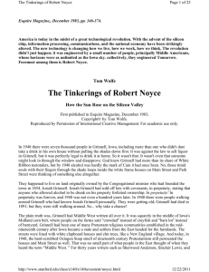 The Tinkerings of Robert Noyce
