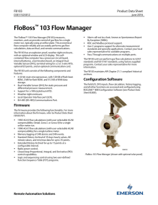 FloBoss™ 103 Flow Manager - Welcome to Emerson Process