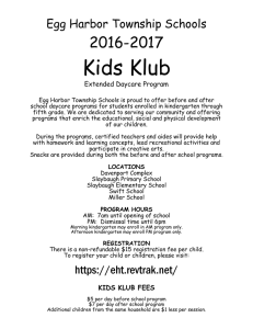Kids Klub - the Egg Harbor Township School District