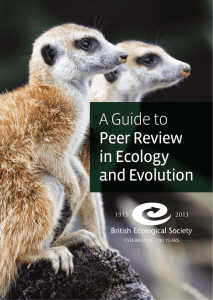 A Guide to Peer Review in Ecology and Evolution