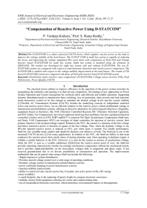 Compensation of Reactive Power Using D-STATCOM