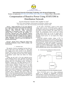 Compensation of Reactive Power Using STATCOM in