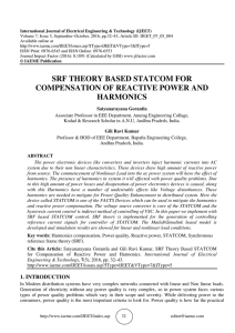 srf theory based statcom for compensation of reactive power and