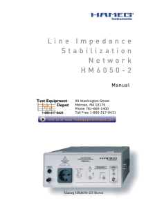 Line Impedance Stabilization Network HM6050-2