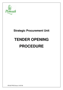 tender opening procedure