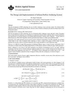 The Design and Implementation of Infrared Reflow Soldering System