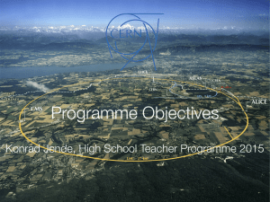 Programme Objectives - Indico