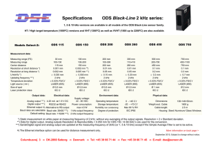 Specifications ODS Black-Line 2 kHz series
