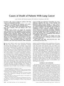 Causes of Death of Patients With Lung Cancer