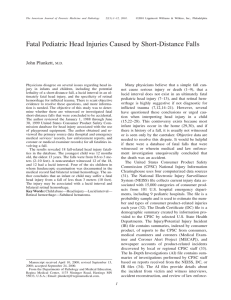 Fatal Pediatric Head Injuries Caused by Short