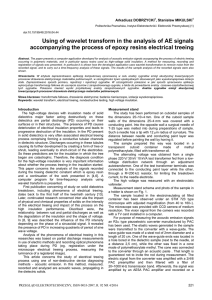 Using of wavelet transform in the analysis of AE signals