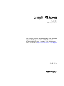 Using HTML Access - VMware Horizon 6