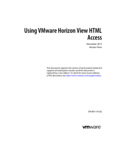 Using VMware Horizon View HTML Access