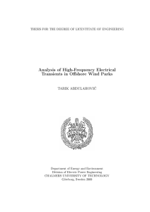 Analysis of High-Frequency Electrical Transients in O shore