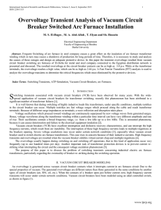 Overvoltage Transient Analysis of Vacuum Circuit Breaker Switched