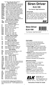 Siren Driver - ELK Products