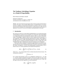 The Nonlinear Schrodinger Equation As a Model