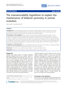 The manoeuvrability hypothesis to explain the maintenance of