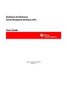 Serial Peripheral Interface (SPI) for KeyStone