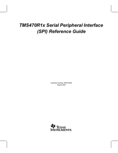 TMS470R1x Serial Peripheral Interface (SPI