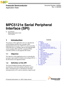 MPC5121e Serial Peripheral Interface (SPI)
