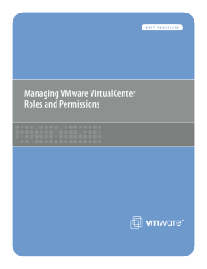 Managing VMware VirtualCenter Roles and Permissions