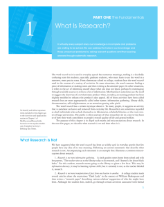1 What Is Research?