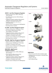 automatic Changeover regulators and systems