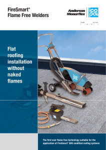 Flat roofing installation without naked flames FireSmart® Flame Free