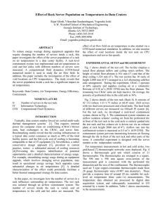 Effect of Rack Server Population on Temperatures in