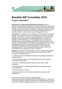 Swedish IHP Committee 2014