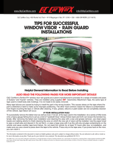 tips for successful window visor • rain guard installations
