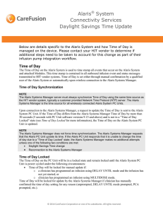 Alaris® System Connectivity Services Daylight Savings Time Update