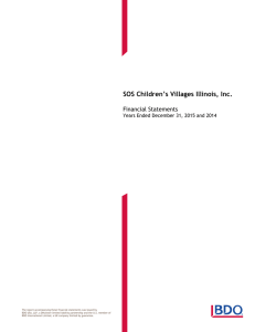 2015 - SOS Children`s Villages Illinois
