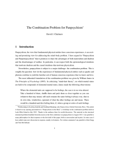 The Combination Problem for Panpsychism