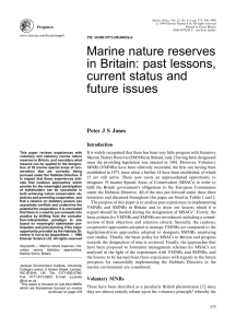 Marine nature reserves in Britain: past lessons, current status