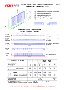 technical chart - AKRAPLAST Sistemi S.p.A.
