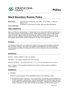 GOV-002-032 Ward Boundary Review Policy