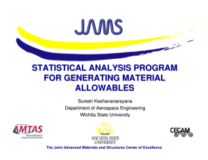 statistical analysis program for generating material allowables