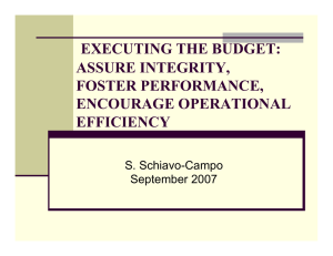 executing the budget: assure integrity, foster