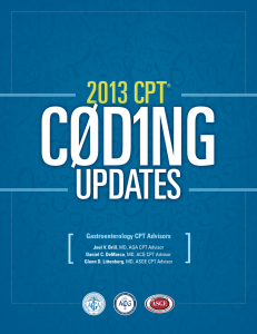 2013 CPT Coding Update