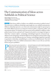 The Communication of Ideas across Subfields in Political Science