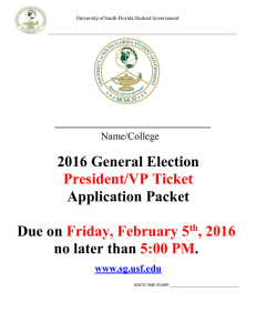General Elections Presidential Application Packet 2016