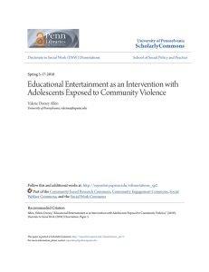 Educational Entertainment as an Intervention with Adolescents
